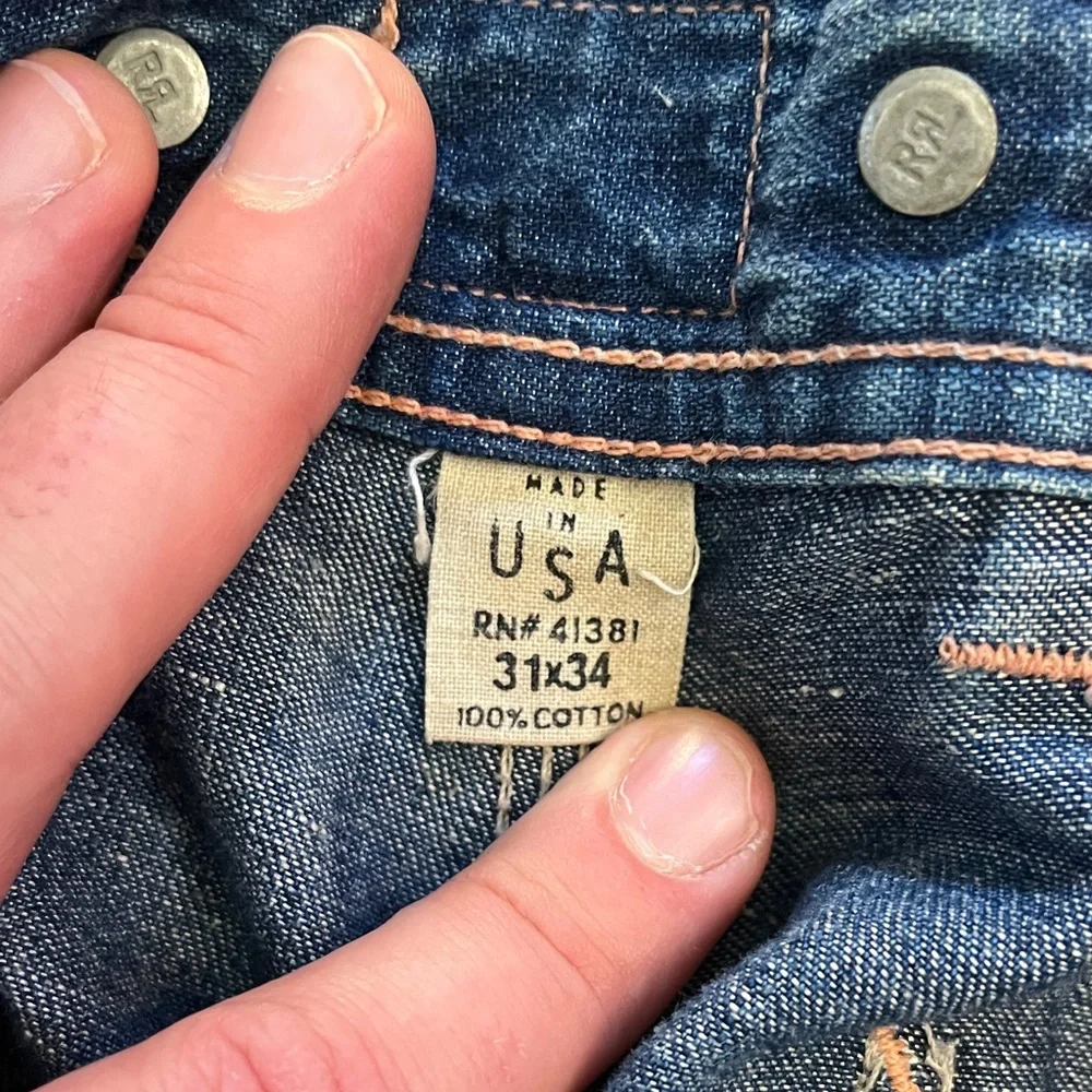 VTG RRL Japanese Selvage Carpenter Jeans Made in USA - Picture 2 of 8